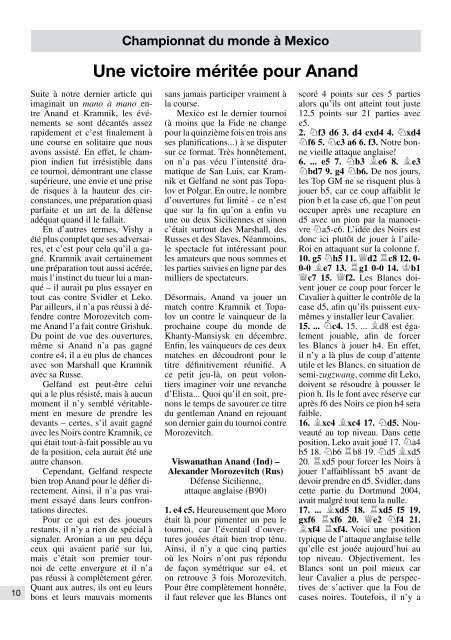 Schweizerische Schachzeitung Revue Suisse des Echecs Rivista ...