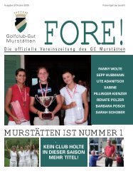 Fore Ausgabe Oktober 2009.pdf - Golfclub Gut Murstätten