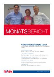 MONATSBERICHT - RE/MAX Bayern