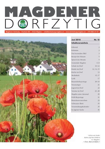 Ausgabe 3/2010 - Magdener Dorfzytig