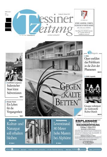 Kultur- und Naturgut soll erhalten bleiben ... - tessiner zeitung