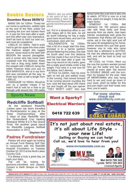 2012 09 11 Edition 367 - Redcliffe City News