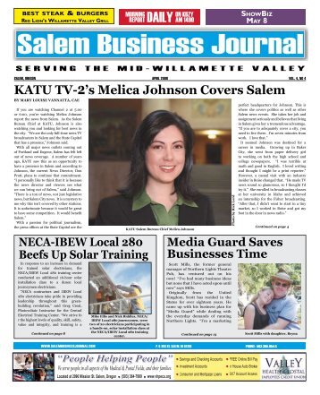 KATU TV-2's Melica Johnson Covers Salem - Salem Business Journal
