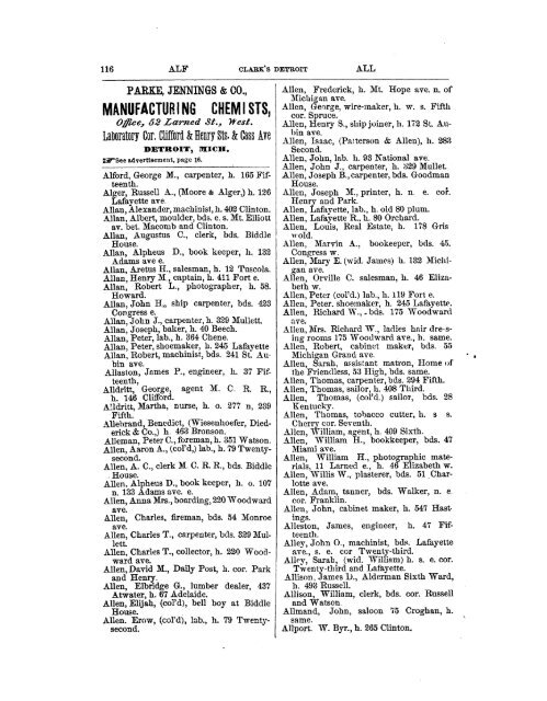 Detroit R L Polk City Directory 1870 - JewishGen KehilaLinks