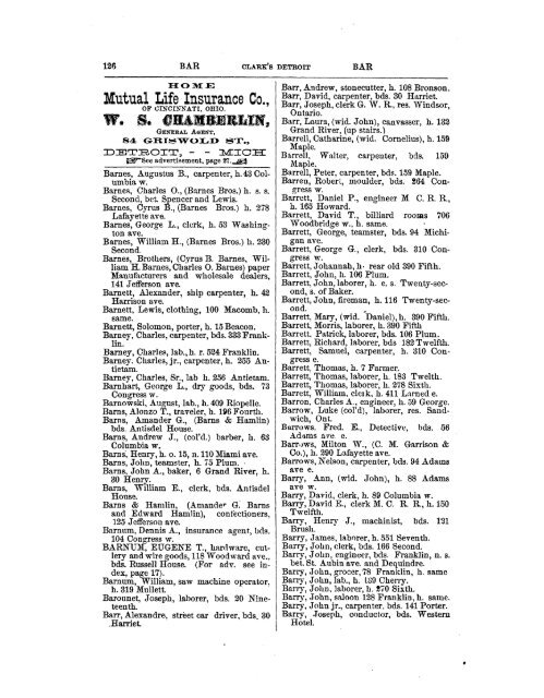 Detroit R L Polk City Directory 1870 - JewishGen KehilaLinks