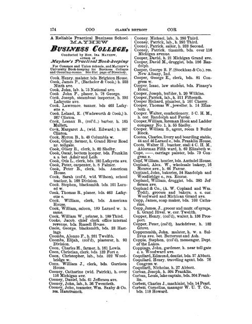 Detroit R L Polk City Directory 1870 - JewishGen KehilaLinks