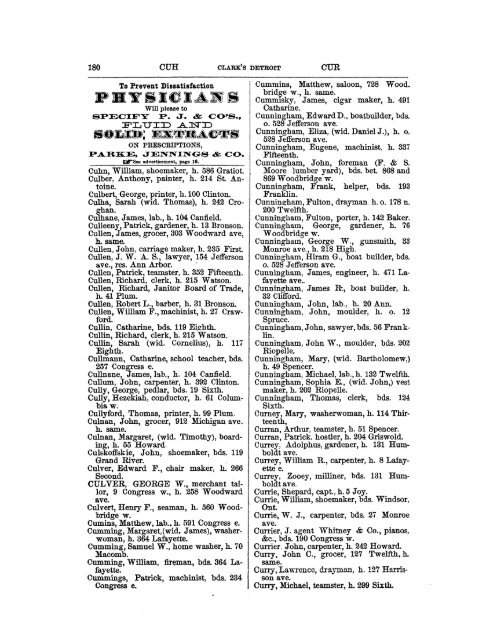 Detroit R L Polk City Directory 1870 - JewishGen KehilaLinks