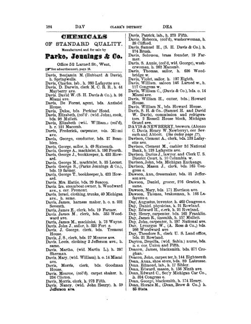 Detroit R L Polk City Directory 1870 - JewishGen KehilaLinks