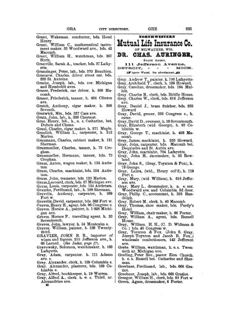 Detroit R L Polk City Directory 1870 - JewishGen KehilaLinks