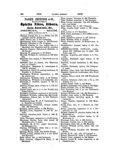 Detroit R L Polk City Directory 1870 - JewishGen KehilaLinks