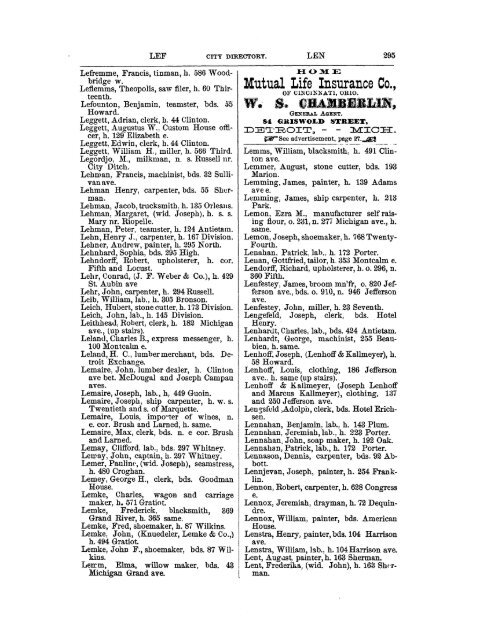 Detroit R L Polk City Directory 1870 - JewishGen KehilaLinks