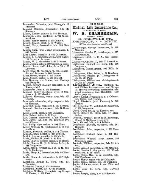 Detroit R L Polk City Directory 1870 - JewishGen KehilaLinks