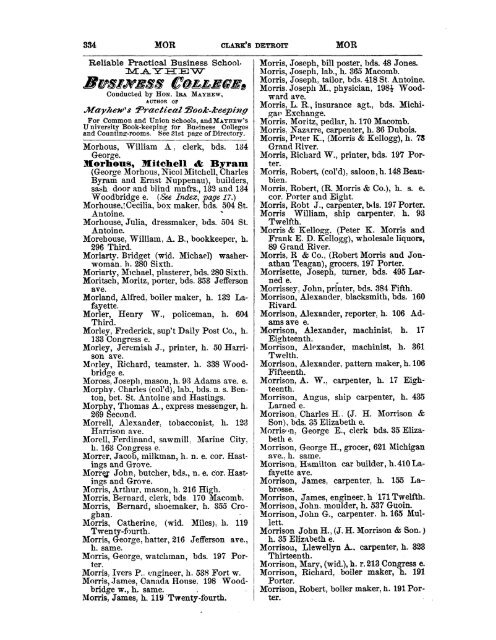 Detroit R L Polk City Directory 1870 - JewishGen KehilaLinks