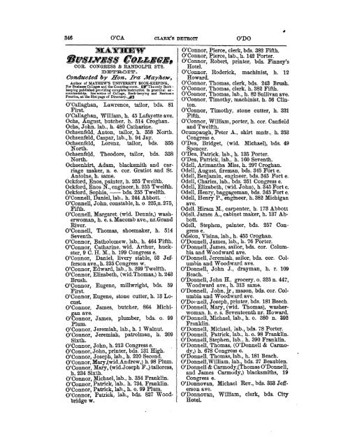 Detroit R L Polk City Directory 1870 - JewishGen KehilaLinks