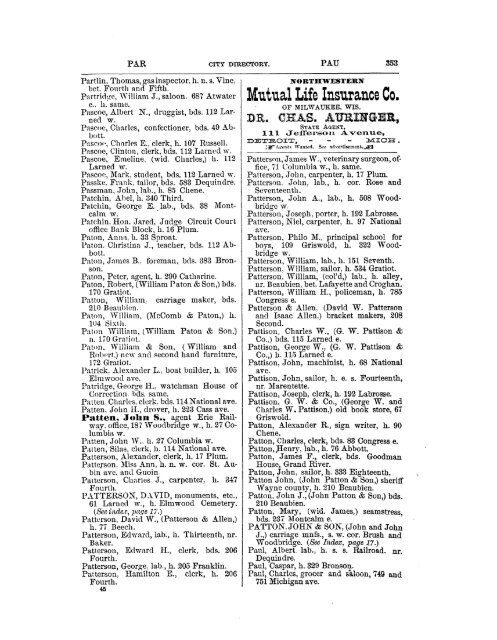 Detroit R L Polk City Directory 1870 - JewishGen KehilaLinks