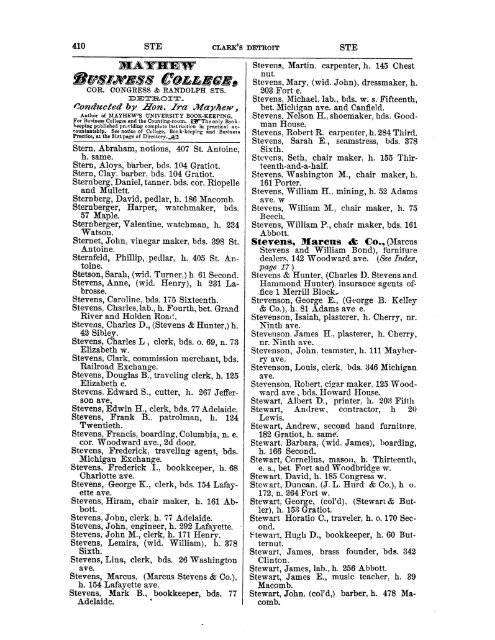 Detroit R L Polk City Directory 1870 - JewishGen KehilaLinks