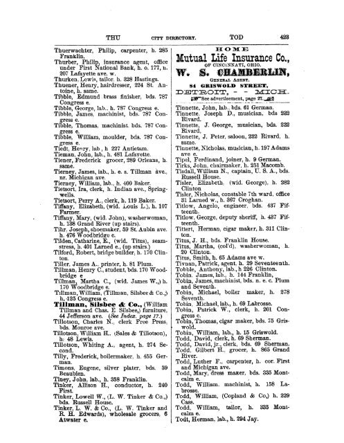 Detroit R L Polk City Directory 1870 - JewishGen KehilaLinks