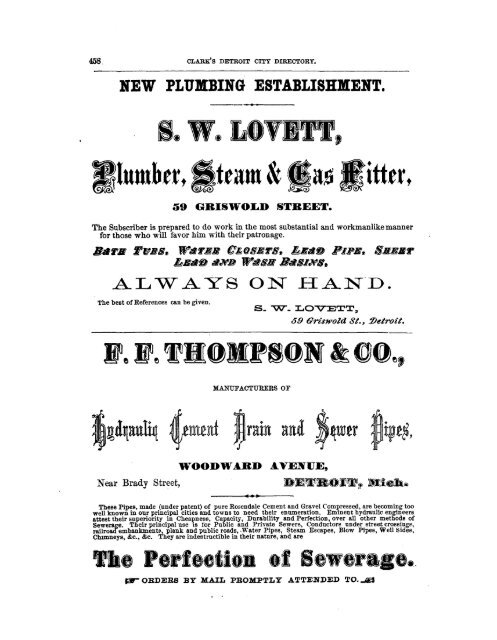 Detroit R L Polk City Directory 1870 - JewishGen KehilaLinks