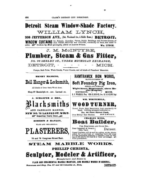 Detroit R L Polk City Directory 1870 - JewishGen KehilaLinks