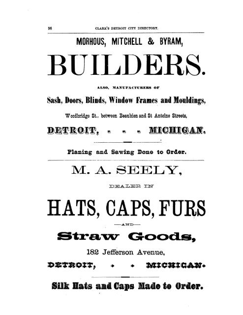 Detroit R L Polk City Directory 1870 - JewishGen KehilaLinks