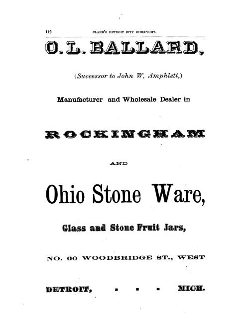 Detroit R L Polk City Directory 1870 - JewishGen KehilaLinks