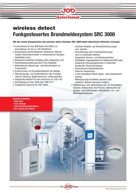 wireless detect Funkgesteuertes Brandmeldesystem SRC 3000