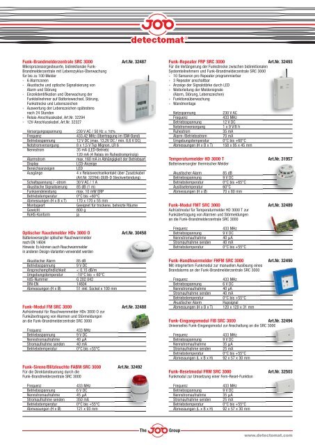 wireless detect Funkgesteuertes Brandmeldesystem SRC 3000