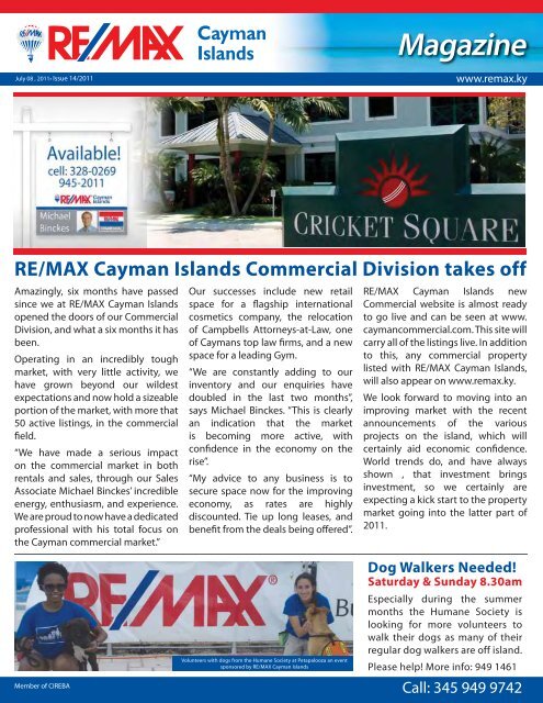 Magazine issue 14 (8th July 2011) - RE/MAX Cayman Islands