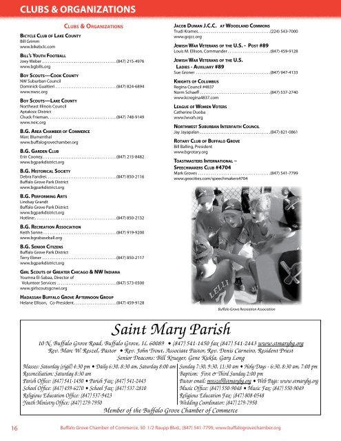 2011-12 Buffalo Grove Community Guide - Communities