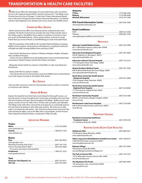 2011-12 Buffalo Grove Community Guide - Communities