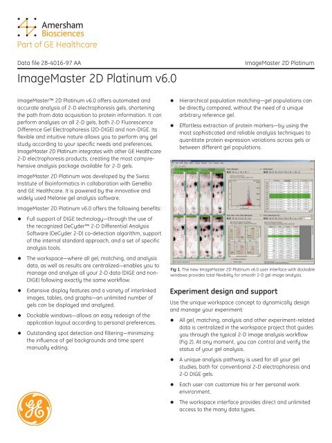 ImageMaster 2D Platinum v6.0 - GeneBio