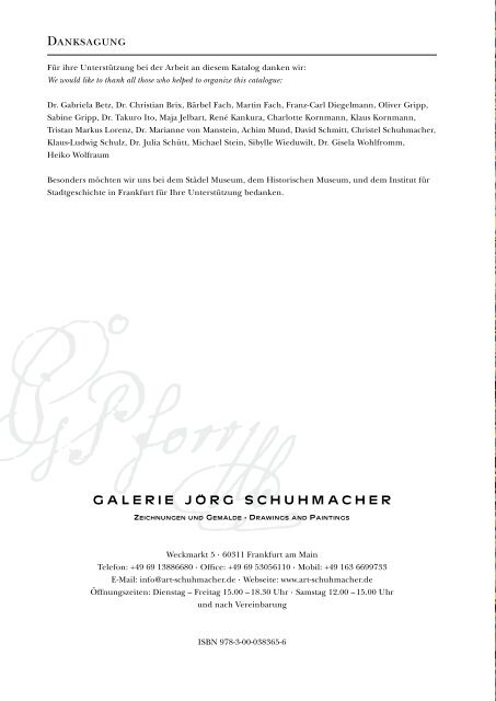 Johann Georg Pforr - Galerie Jörg Schuhmacher