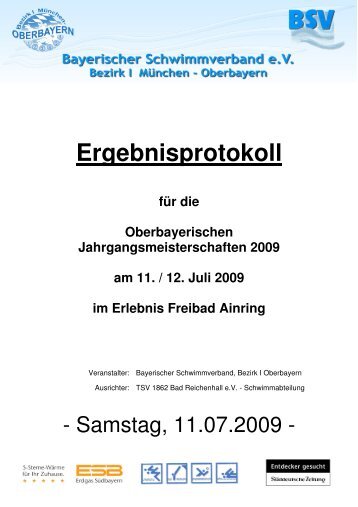 Oberbayerische Jahrgangsmeisterschaften 2009