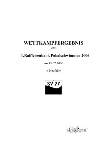 Protokoll - Schwimmverein SV'77 Neufahrn eV