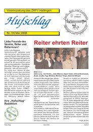 Reiter ehrten Reiter - Zucht-, Reit- und Fahrverein Hattingen