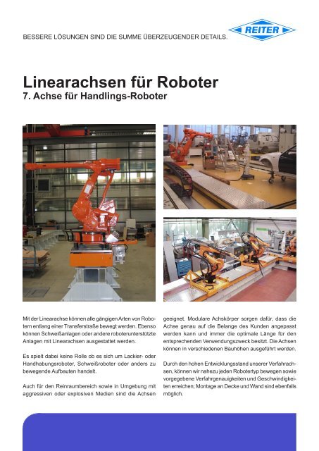 Linearachse – 7. Achse für Handlingsroboter (pdf) - reiter-oft.de