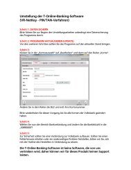 Umstellung der T-Online-Banking-Software (VR-NetKey - PIN/TAN ...