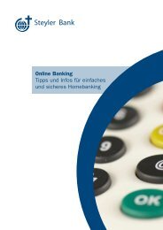 Online-Banking Broschüre - Steyler Bank GmbH