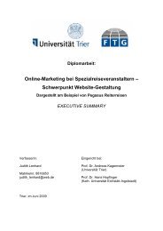 Online-Marketing bei Spezialreiseveranstaltern