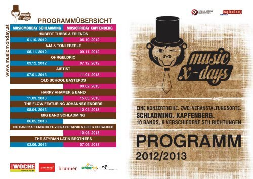 Programm Music Friday - Stadtgemeinde Kapfenberg