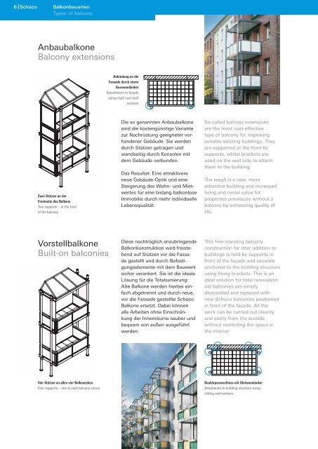 Balkone und Geländer Balconies and Balustrades - Schüco