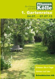 1. Gartenreise - Pflanzen Kölle