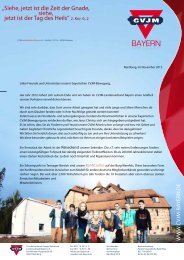 Spendenbrief - CVJM-Landesverband Bayern