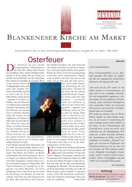 Gemeindebrief 61 - in Blankenese