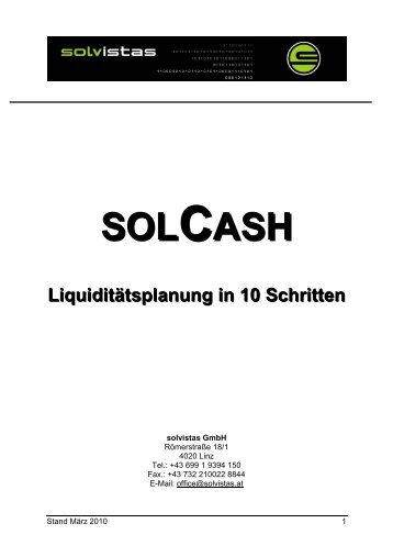 SOLCASH Liquiditätsplanung in 10 Schritten - solvistas GmbH