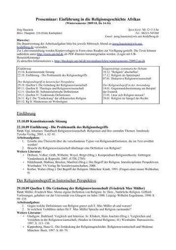 Seminarplan - Theologische Fakultät - Uni.hd.de
