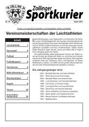 Vereinsmeisterschaften der Leichtathleten - SPVGG Zolling