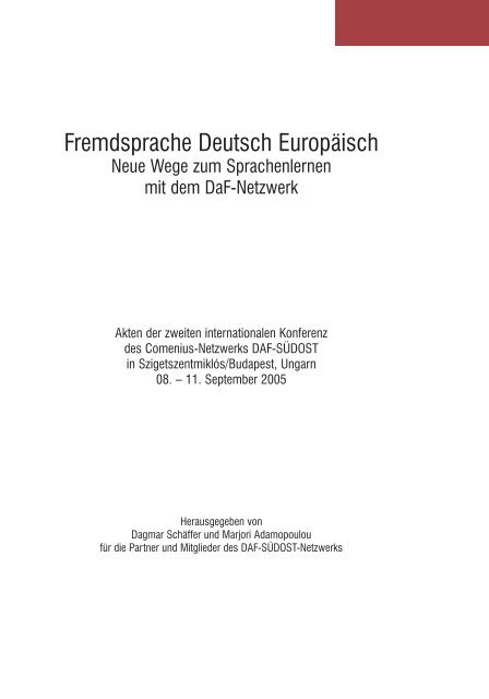 Fremdsprache Deutsch Europäisch - DaF Netzwerk