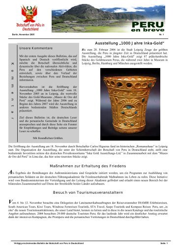 Bulletin 1.Jahr / Nr.1-10 - Botschaft der Republik Peru