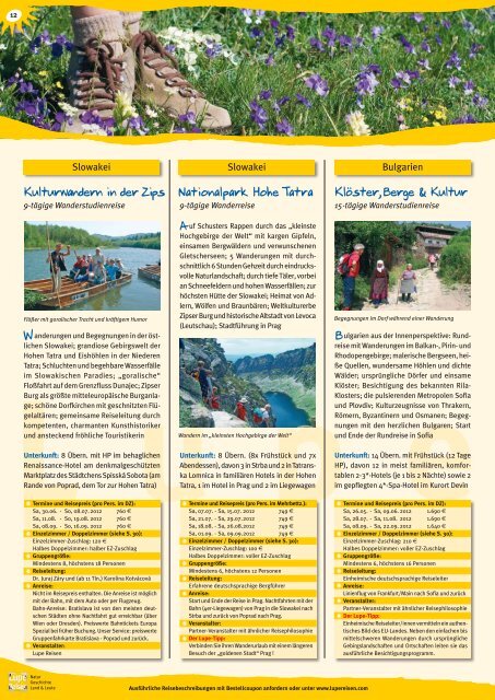 Katalog Gruppenreisen 2012 - Lupe Reisen